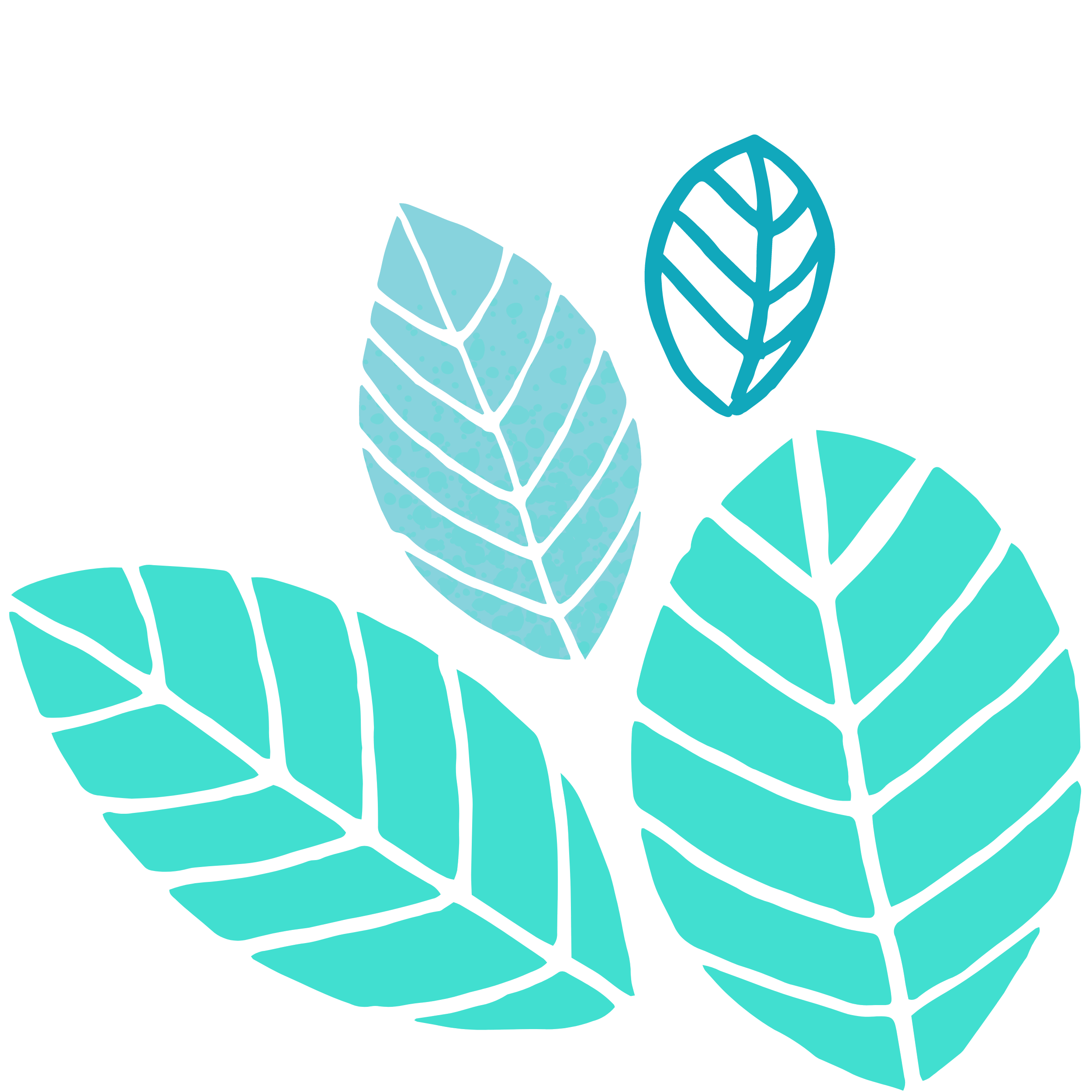 Decorative colored leaves