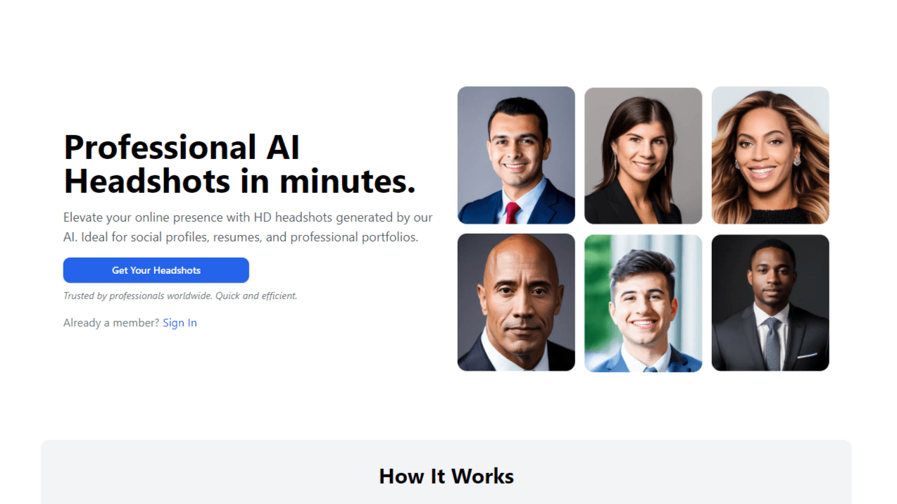 AI-Powered Headshot Generator